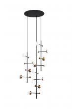 Vinci Lighting Inc. C1092-3AB/BK - DNA Chandelier Aged Brass/Black