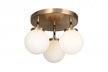 Vinci Lighting Inc. FM1116-3AB/BKOP - Bianca Flush Mount Aged Brass/Black