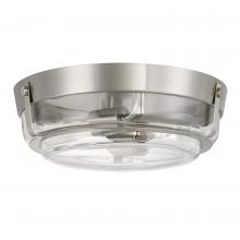 Worldwide Lighting Corp E30030-005 - Martin 2-Light Brushed Nickel Finish Flush Mount 13“ X 13” X 4.25“