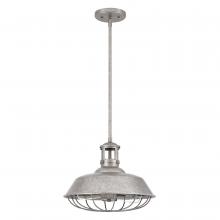 Worldwide Lighting Corp E80020-015 - Wilbur 2-Light Galvanized Pendant 14“ X 14” X 12“