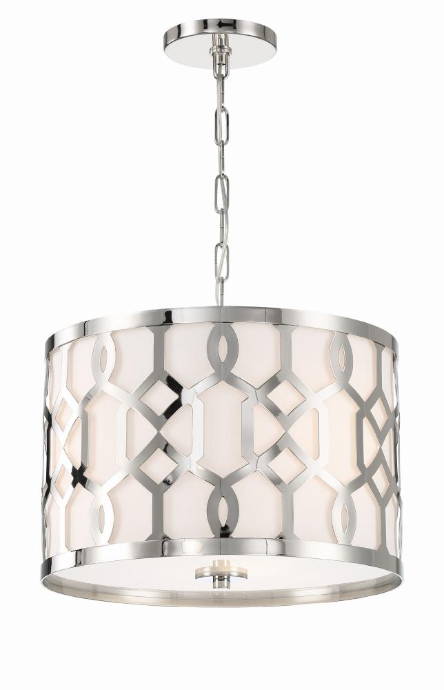 Libby Langdon for Crystorama Jennings 3 Light Polished Nickel