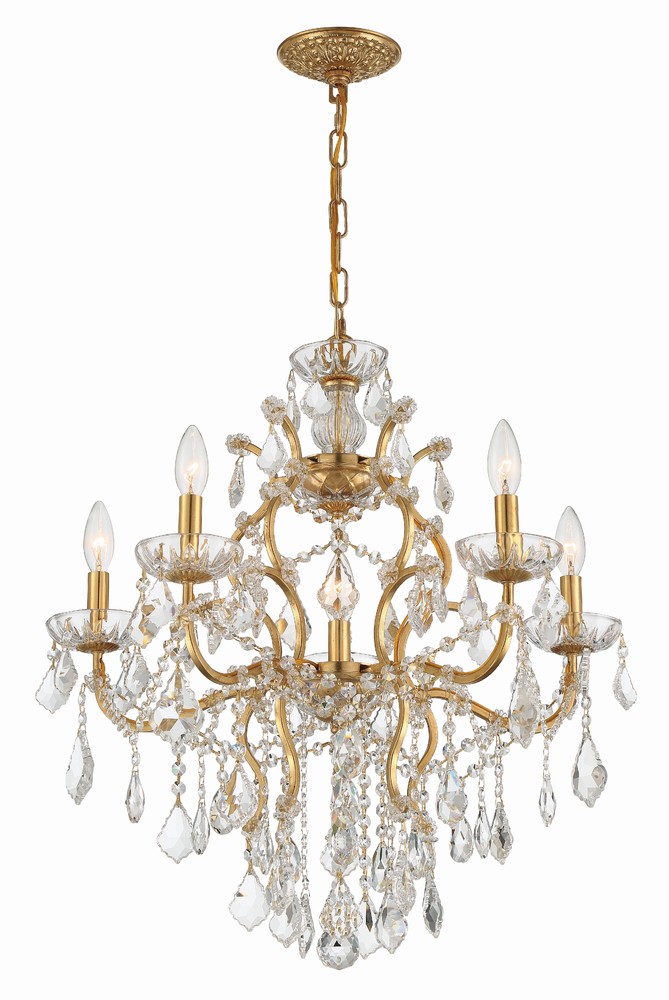 Crystorama Filmore 4-Light Crystal Gold Mini Chandelier 4454-GA-CL-MWP -  The Home Depot