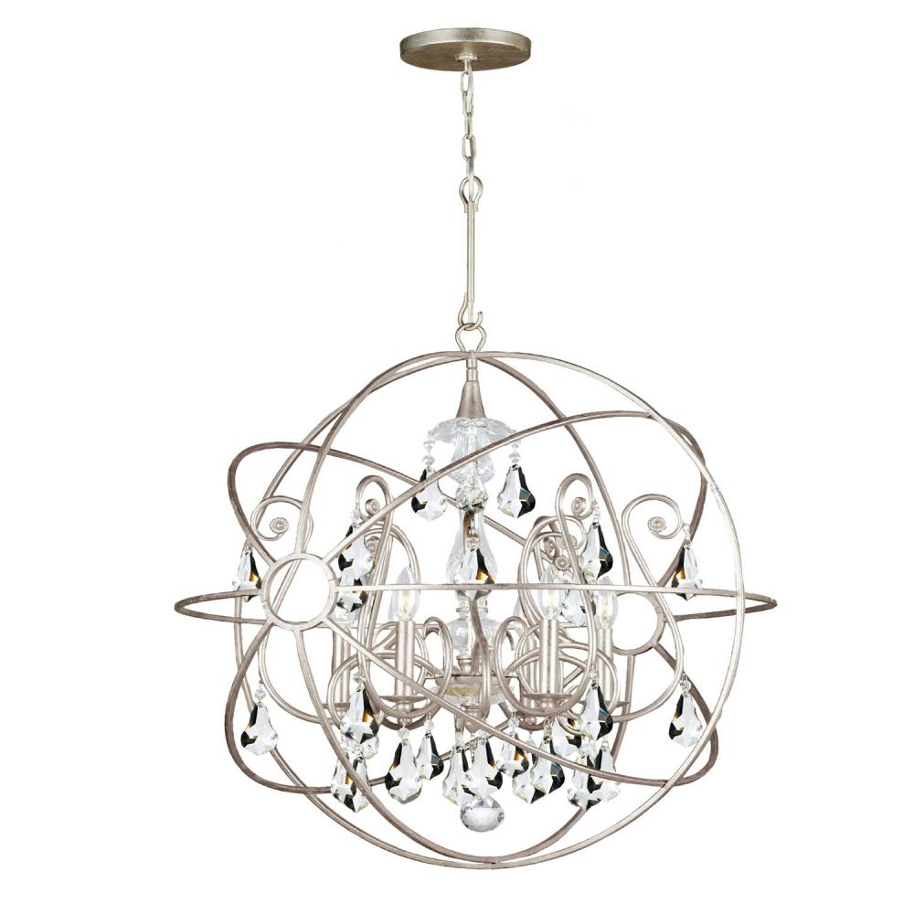 Solaris 5 Light Olde Silver Chandelier