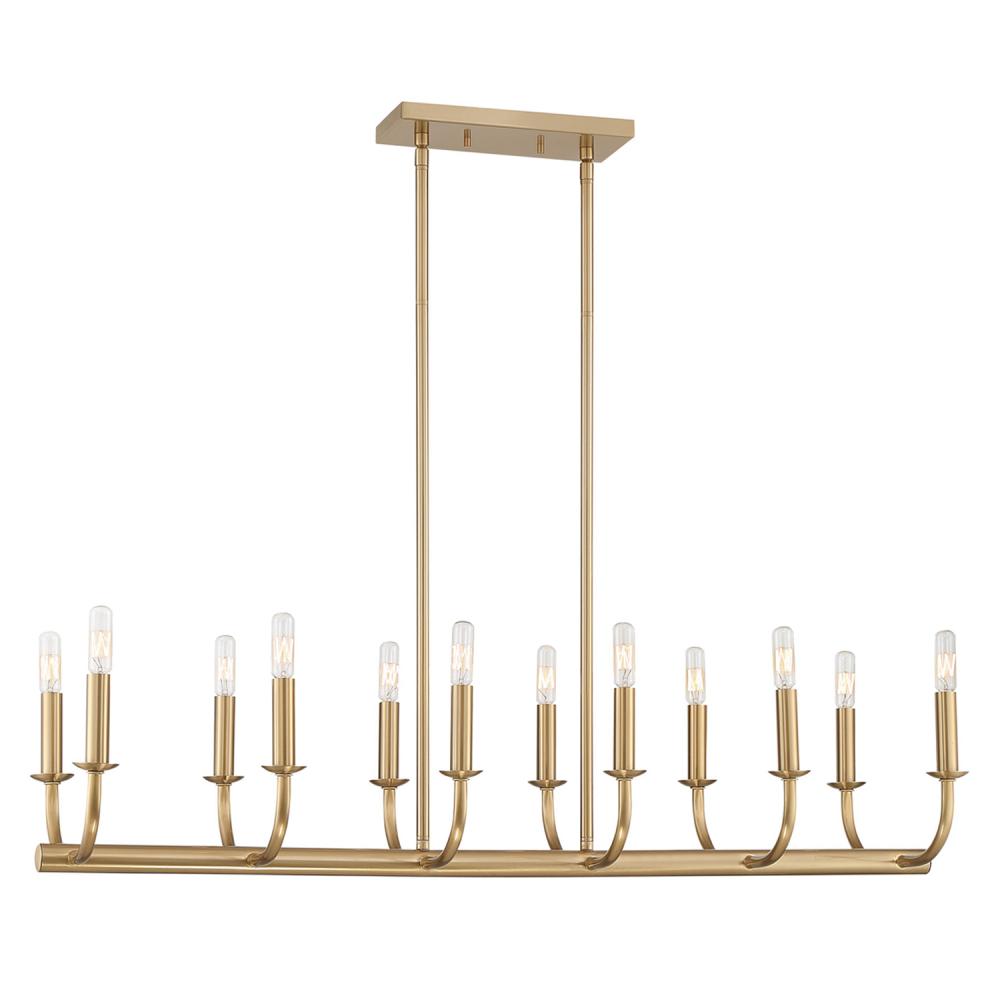 Bailey 12 Light Aged Brass Chandelier