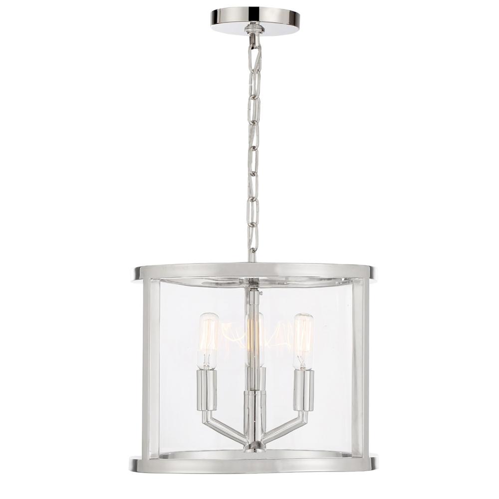 Libby Langdon Devon 3 Light Polished Nickel Mini Chandelier