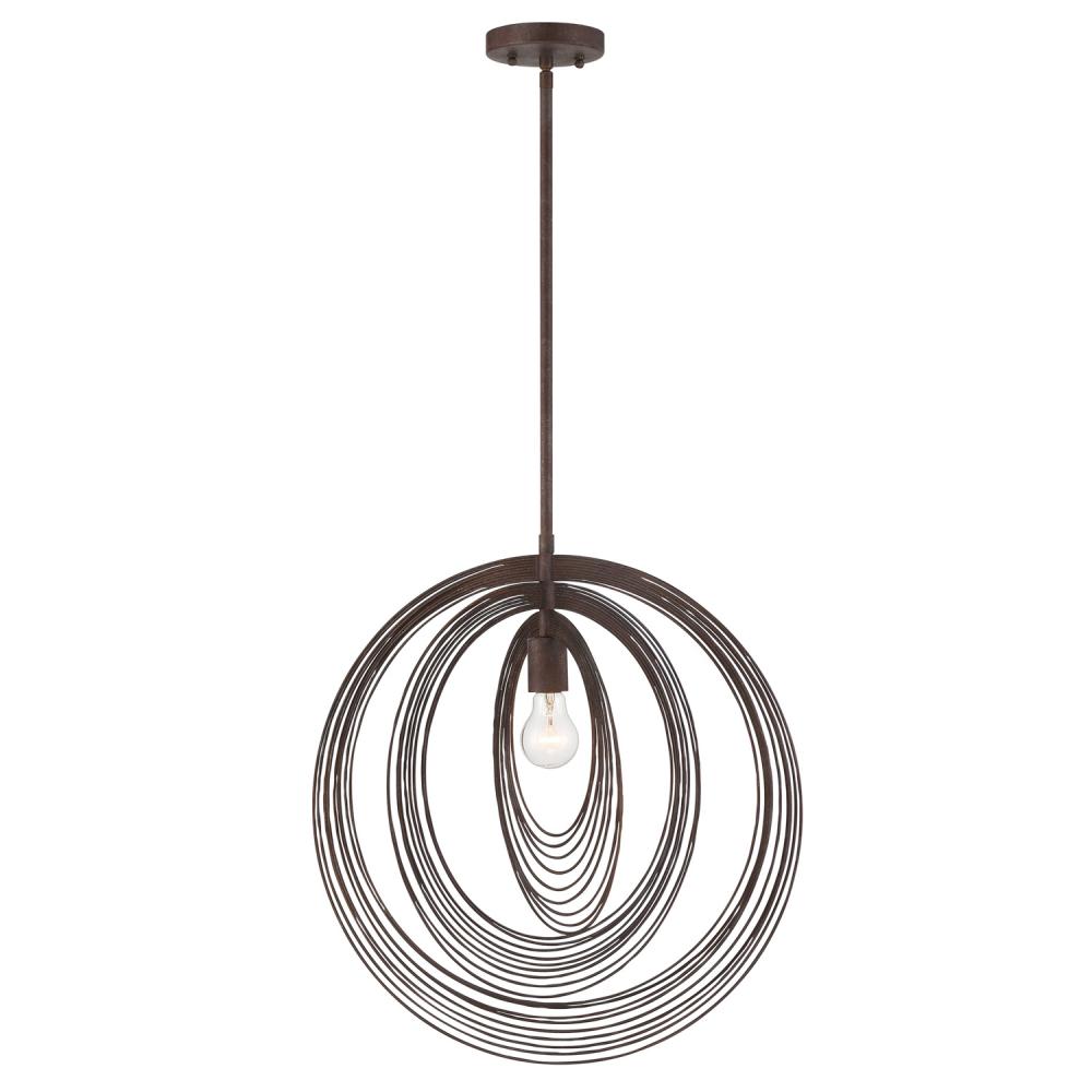 Doral 1 Light Forged Bronze Pendant