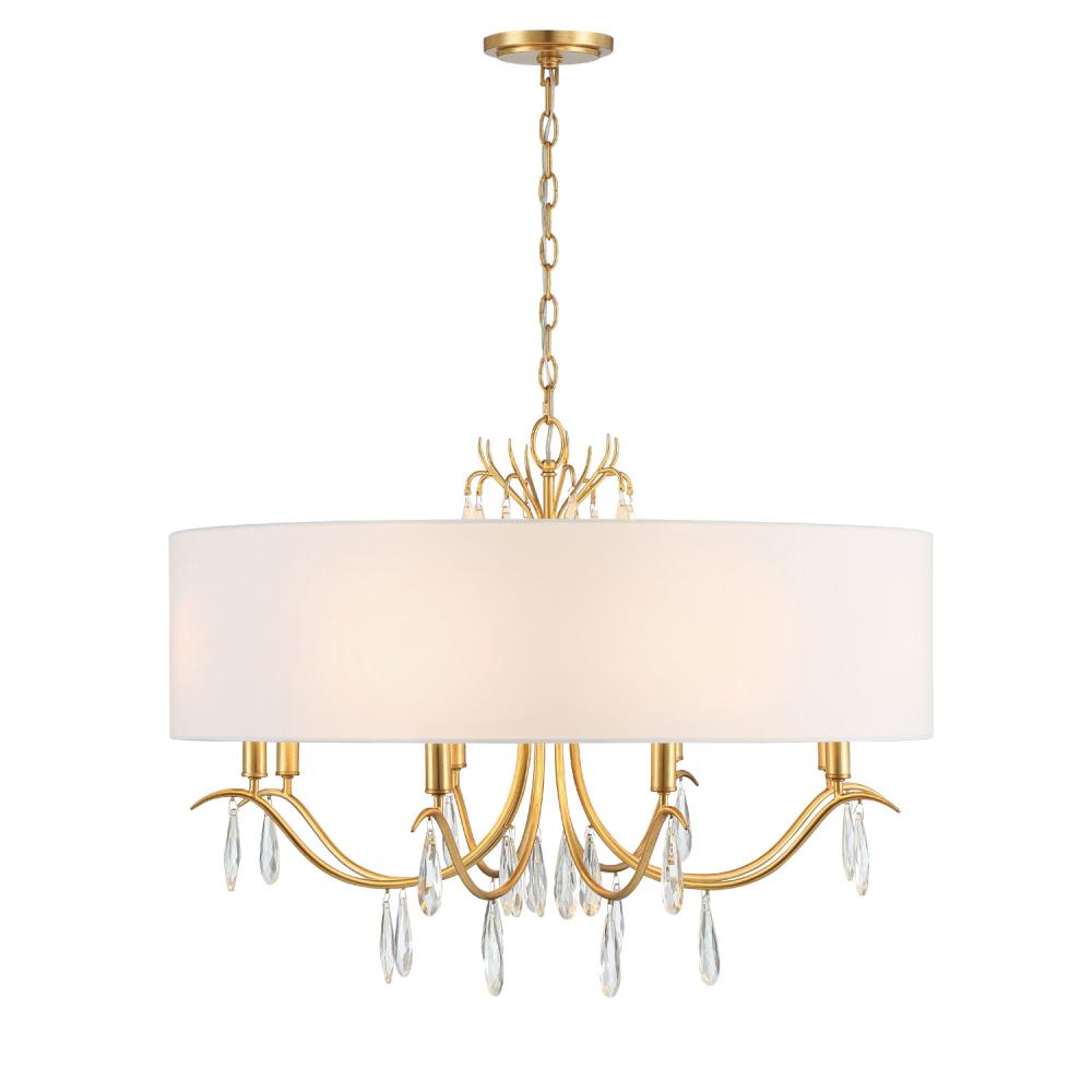 Rollins 8 Light Antique Gold Chandelier