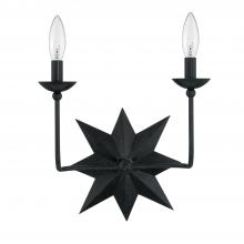 Crystorama 9232-BK - Astro 2 Light Black Sconce