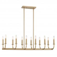 Crystorama BAI-A2112-AG - Bailey 12 Light Aged Brass Chandelier