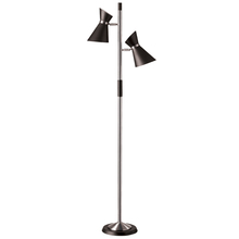 Dainolite 1680F-BK-PC - 2LT Floor Lamp w/ Black Shade, PC