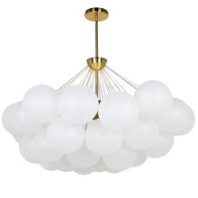 Dainolite MLS-358C-AGB-FR - 8 Light Aged Brass Halogen Chandelier w/ Frosted Glass