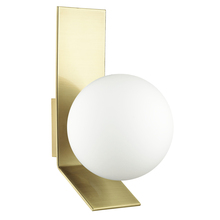 Dainolite VMT-81W-AGB - 1LT Halogen Wall Sconce, AGB w/ Opal White Glass