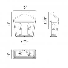 Matteo Lighting W67012BKAG - Mavonshire Wall Sconce