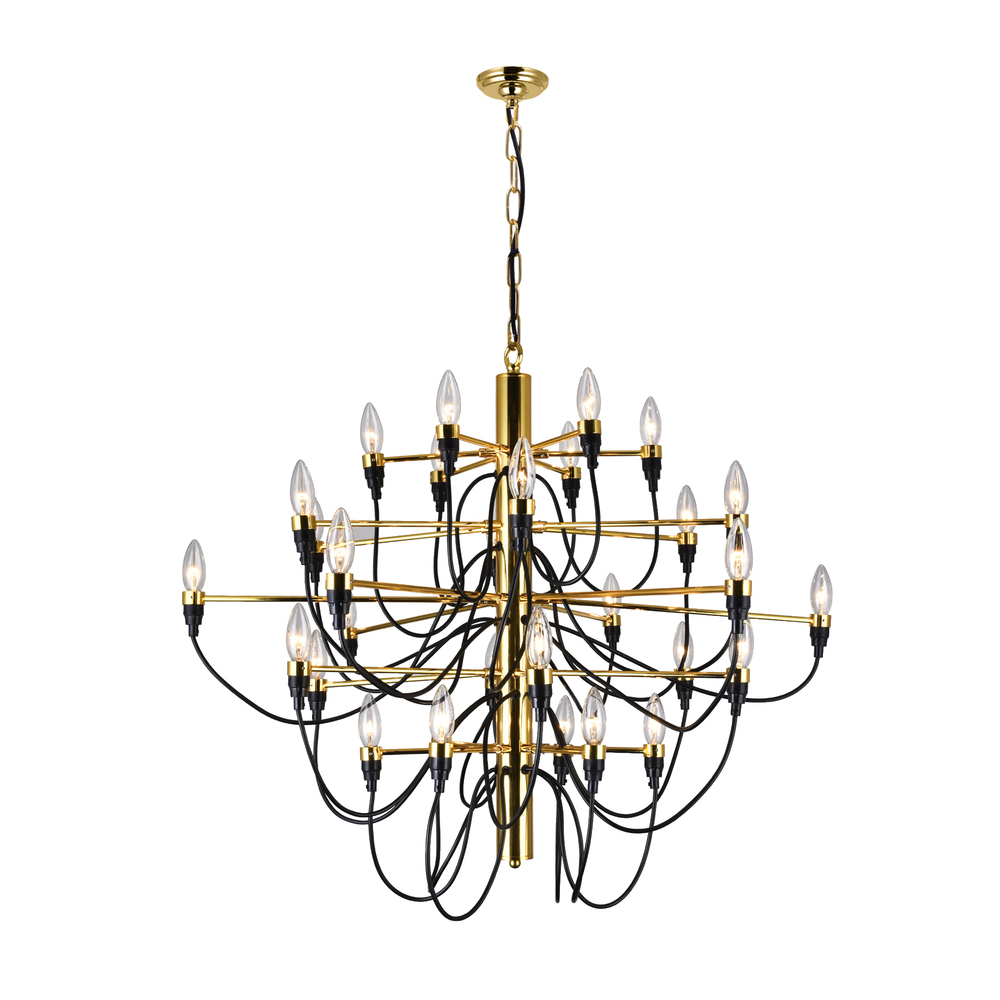 Hayden 30 Light Chandelier With Gold Finish