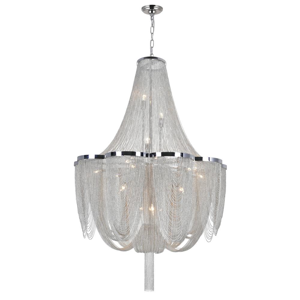 Taylor 10 Light Down Chandelier With Chrome Finish