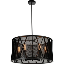 CWI Lighting 9889P20-4-101 - Tapedia 4 Light Up Chandelier With Black Finish