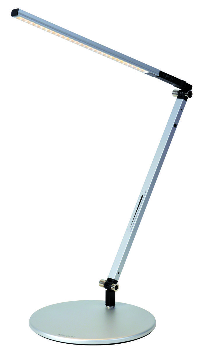 Z-Bar Solo mini Desk Lamp with base (Warm Light; Silver)