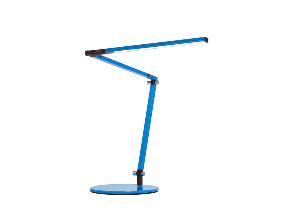 Z-Bar mini Desk Lamp with base (Warm Light; Blue)