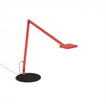 Koncept Inc FCD-2-MFR-QCB - Foccacia Desk Lamp (Matte Fire Red) with Wireless Charging Base (Matte Black)