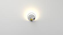 Koncept Inc GRW-S-MBK-SW1-HW - Peanuts® Gravy Wall Sconce - Metallic Black body, Snoopy Woodstock plates - Hardwire