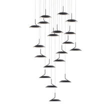 Koncept Inc RYP-C19-SW-MTB - Royyo Pendant (Circular with 19 pendants), Matte Black, Matte Black Canopy