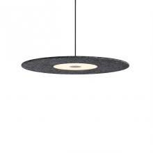 Koncept Inc YUP-S1-SW-MTB+ACCL - Yurei Single Pendant Lamp (Matte Black) with 22" Acoustic Panel, Charcoal