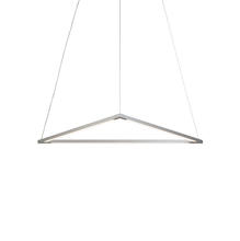 Koncept Inc ZBP-24-T-SW-SIL-CNP - Z-Bar Pendant Medium Triangle, Soft Warm, Silver, 26" x 23"