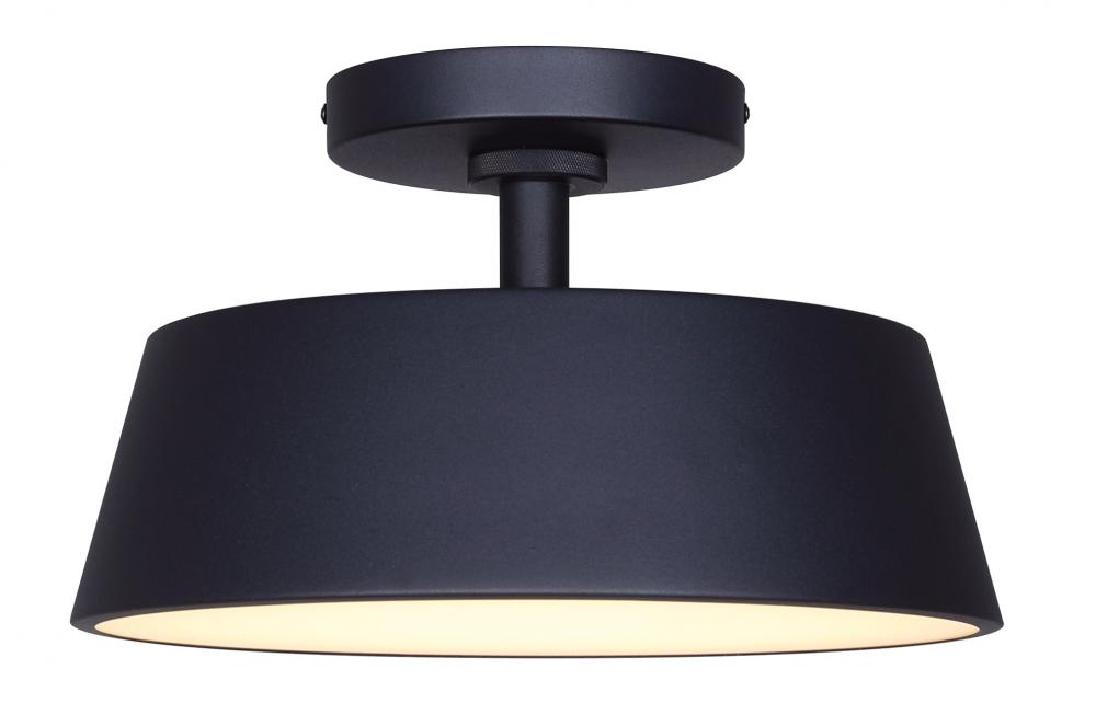 BAXLEY LED Integrated Outdoor Ceiling Light, Black Finish