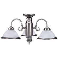 Canarm ICHANC7351 - Halophane, 3 Light Chandelier, Frosted Halophane Glass, 60W Type A