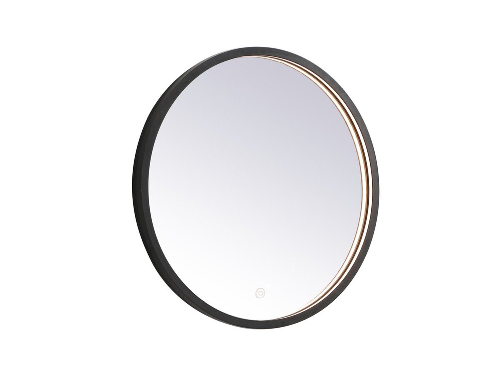 Pier 21 inch LED mirror with adjustable color temperature 3000K/4200K/6400K in black