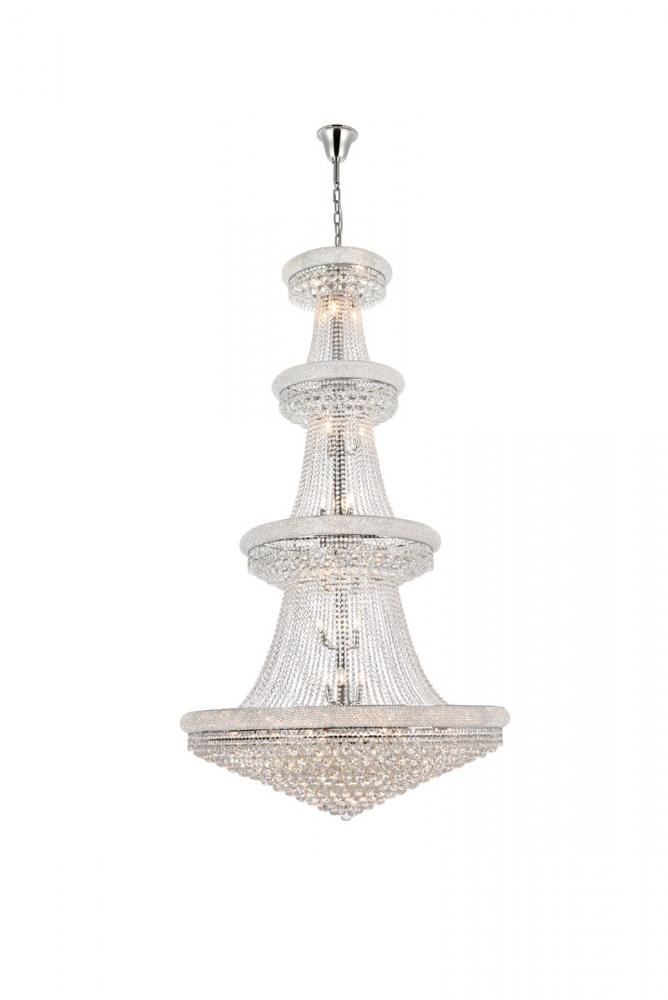 Primo 42 Light Chrome Chandelier Clear Royal Cut Crystal