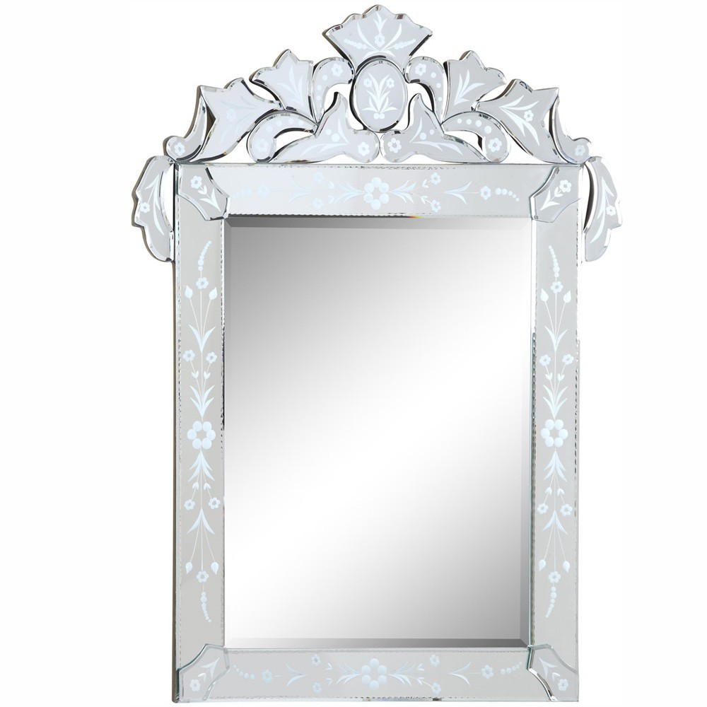 Venetian 27.6 in. Transitional Mirror in Clear