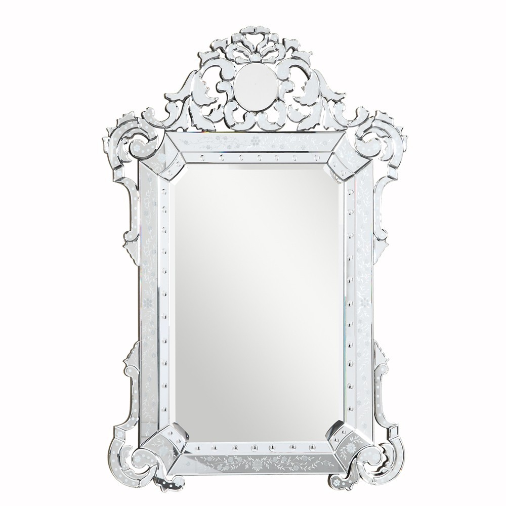 Venetian 39.5 in. Transitional Mirror in Clear