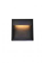 Elegant LDOD4019BK - Raine Integrated LED wall sconce in black