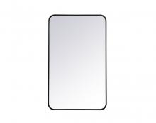 Elegant MR802236BK - Soft corner metal rectangular mirror 22x36 inch in Black