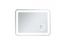 Elegant MRE52736 - Lux 27inx36in Hardwired LED mirror with magnifier and color changing temperature 3000K/4200K/6000K