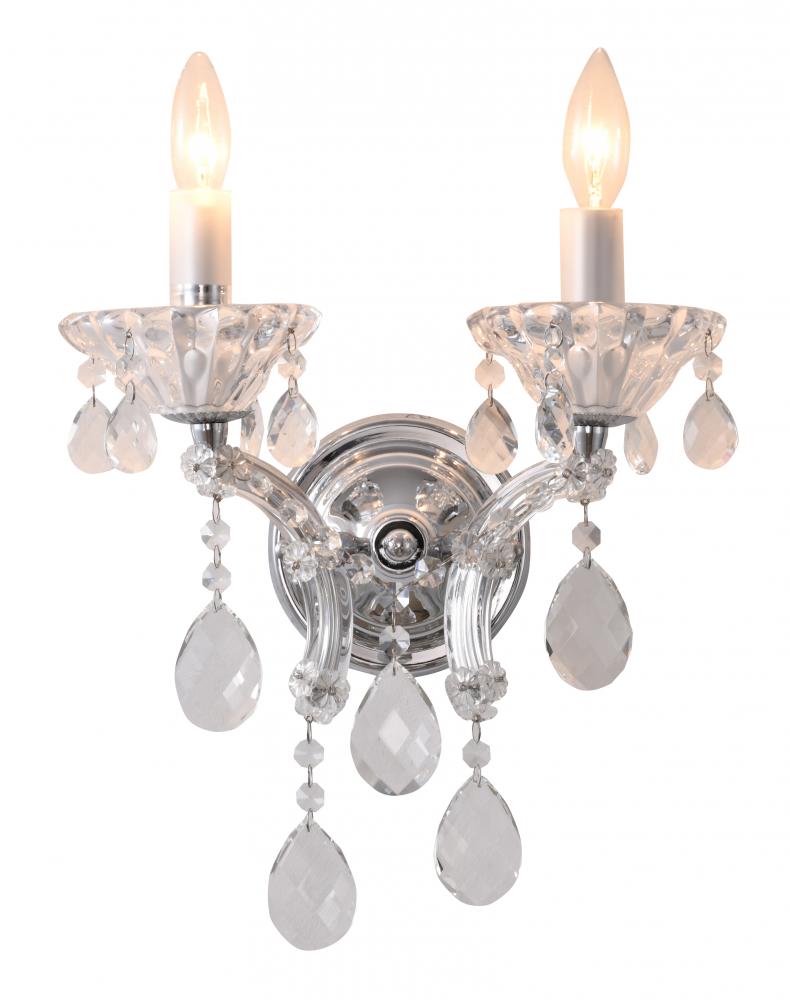 Metal & Crystal Wall Sconce