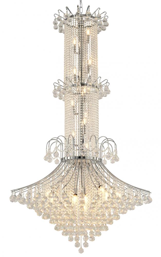 Metal & Crystal Chandelier