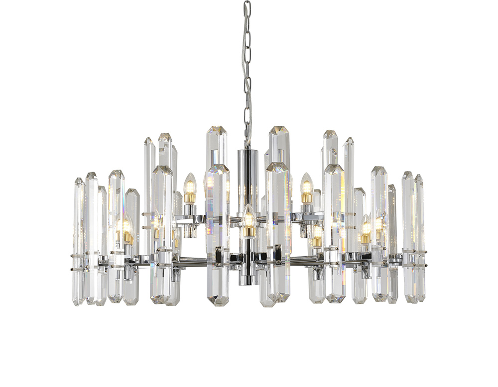 Metal & Crystal Chandelier