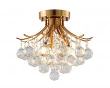 Bethel International Canada BET01FM12BR - Metal & Crystal Semi Flush Mount