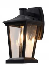 Bethel International Canada TD27W7MBLK - Outdoor Wall Sconce Metal & Glass